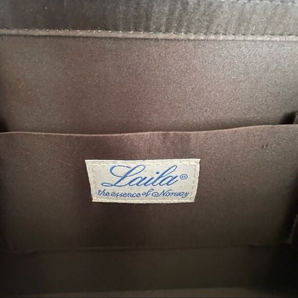 Vintage Laila the Essence of Norway Metal Mesh Satin Evening Bag - Picture 7 of 7